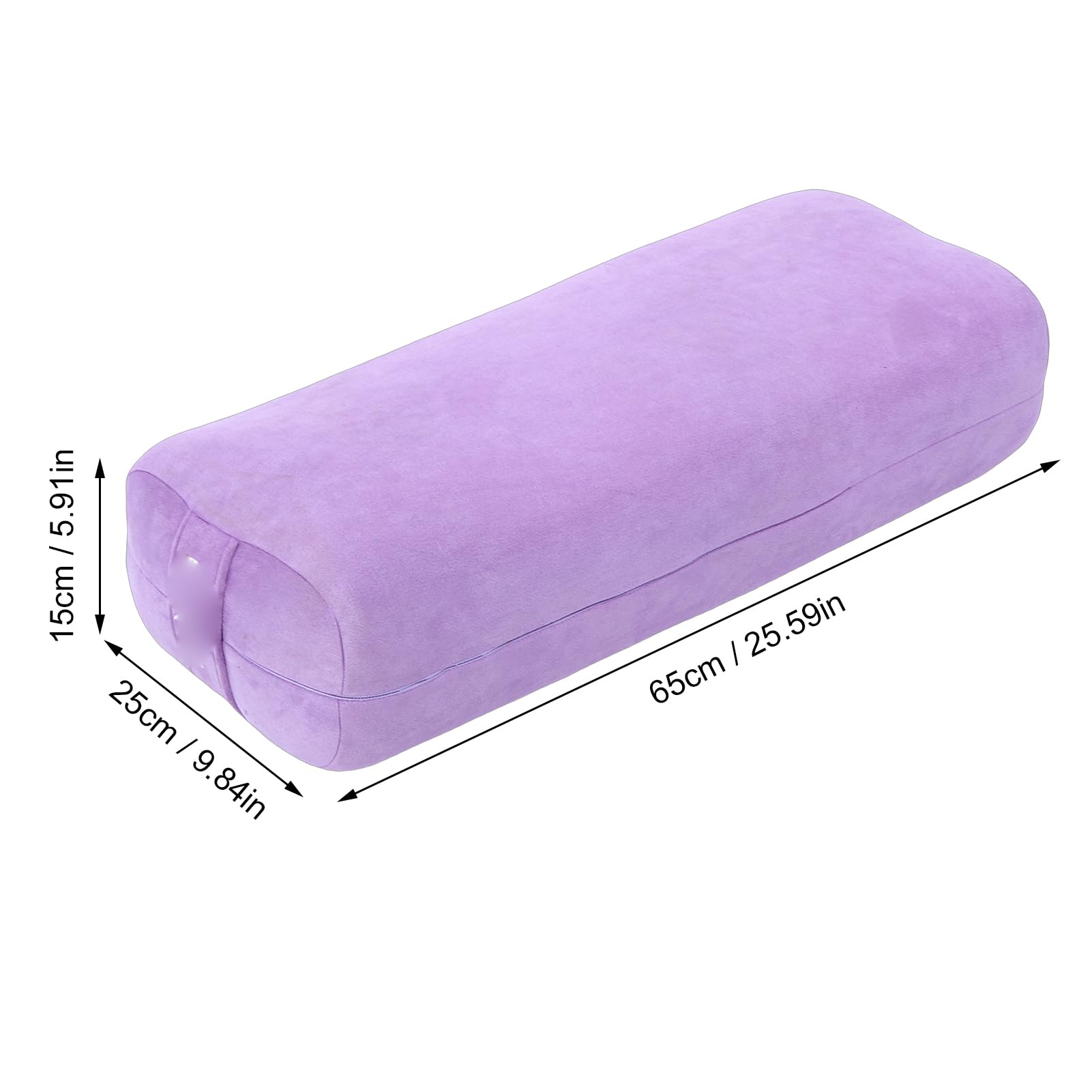 Qqmora Cuscino da Meditazione Comodo Cuscino da Pavimento Morbido per il Relax e la Meditazione a Casa 65x25x15 Cm (Viola)