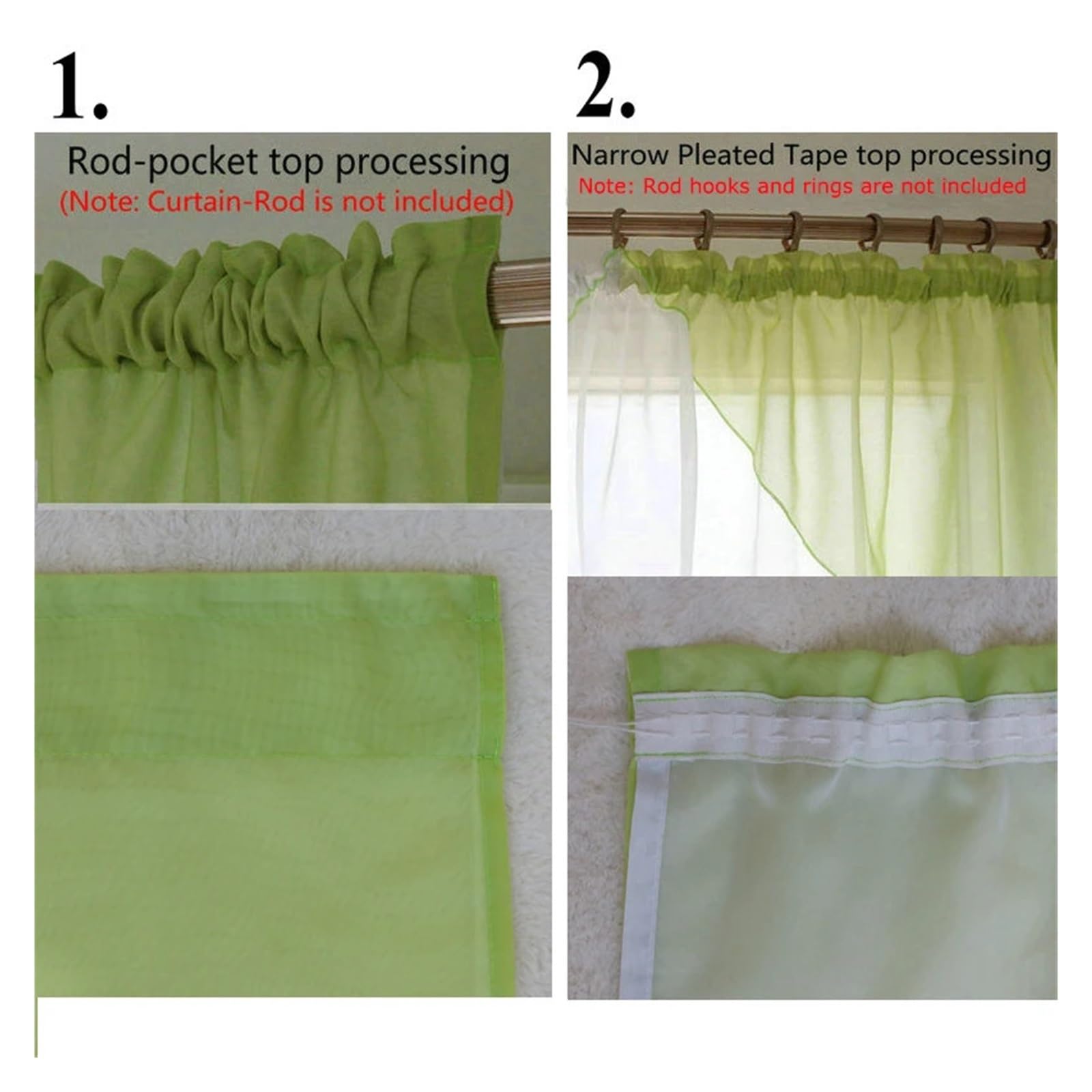 Bistrogardine Solide Voile Schleier Wohnzimmer Balkon Schlafzimmer Vorhang Sheer Kurze Küche Fenster Behandlungen(Sky Blue,Narrow Pleated Tape_W300CM X H140CM)