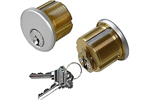 Mortise Cylinder Lock: 2-Pack SC Keyway Replacement Silver