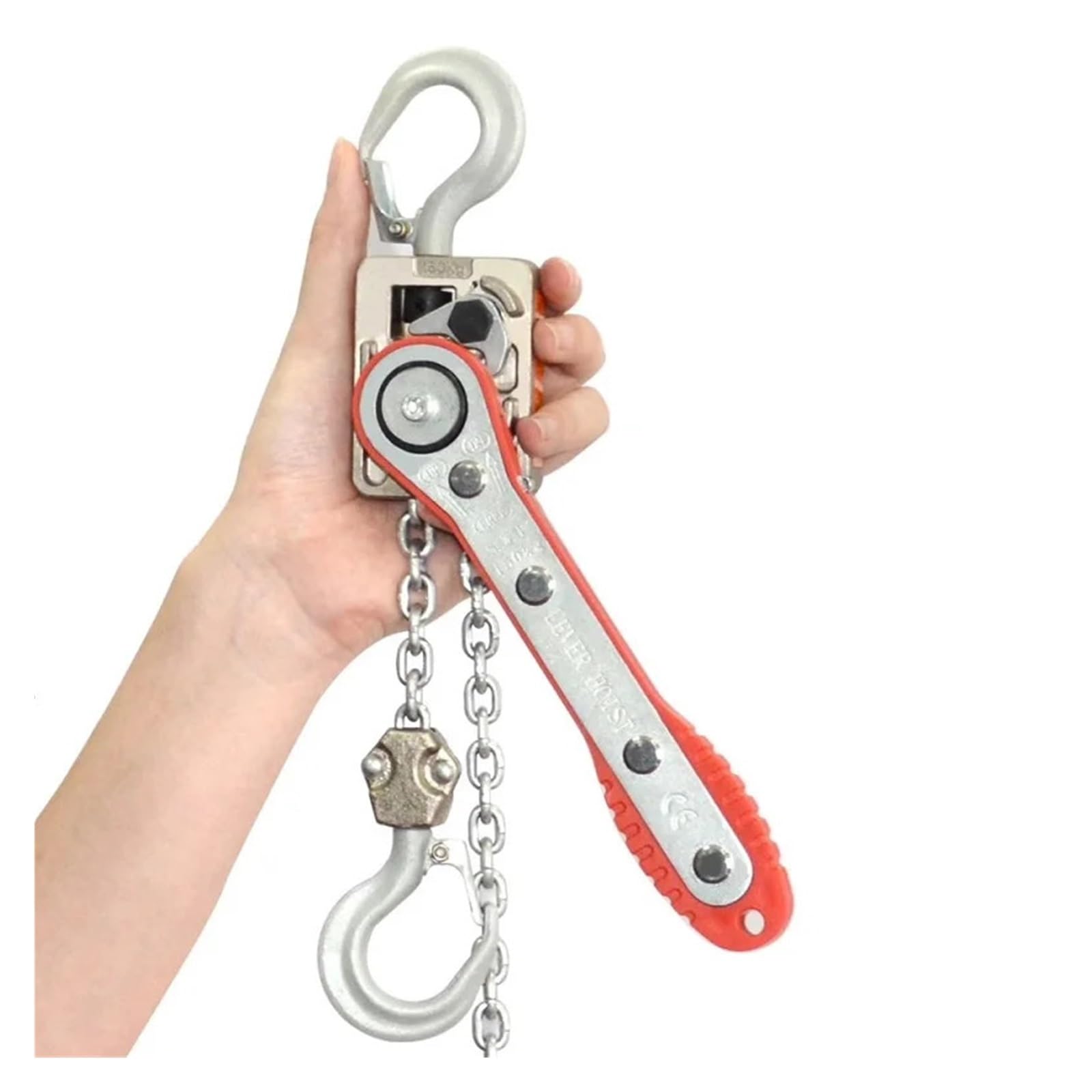 Handwinde, 100 kg 150 kg manueller Kettenzug, Miniatur-Hebelzug, Mini-tragbarer Spanner, Handaufzug, Kettenkran-Werkzeuge(150KG)