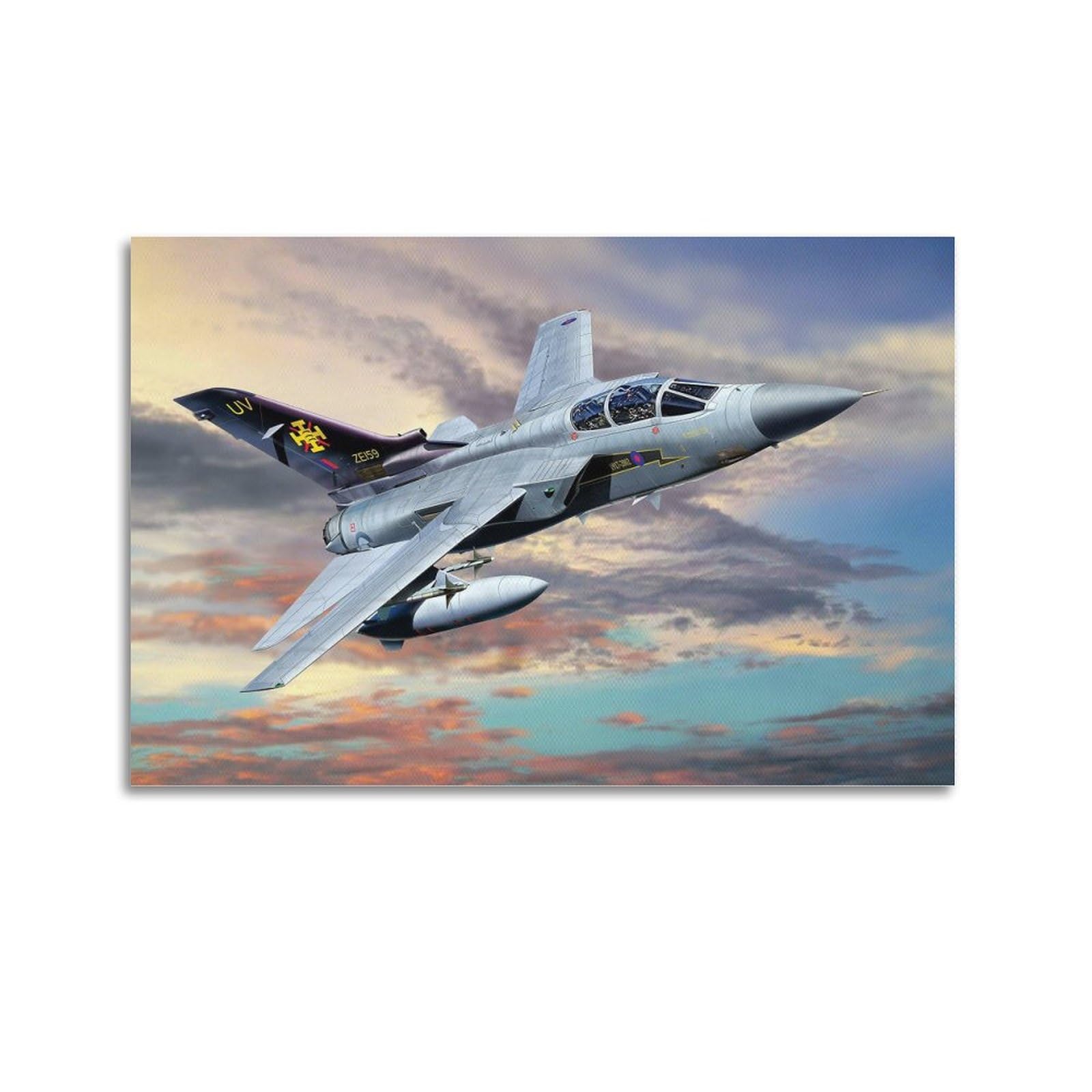Altuy Military Aircraft Poster Tornado F.3 Adv Fighter Aircraft Decorative Painting Canvas Poster 20X30inch(50X75cm)