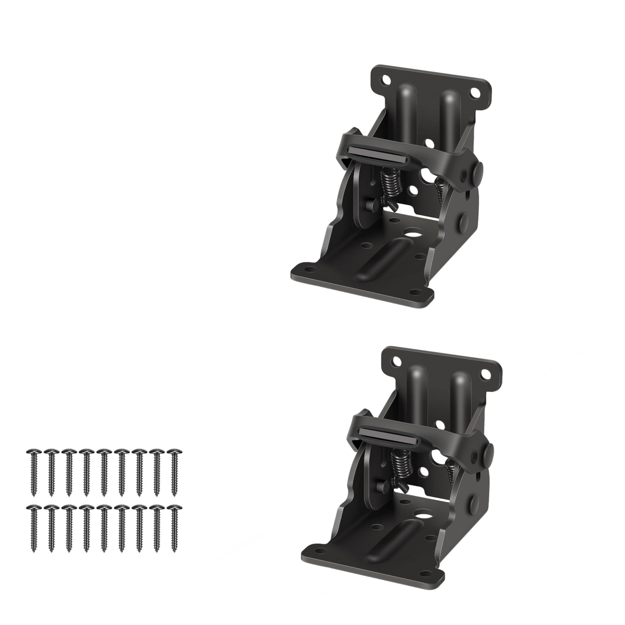 Kgdchyiplj Black-2Pc Generic Self Locking Folding Leg Support Hinges 0-180 Degree With Screws(Black-2Pc)