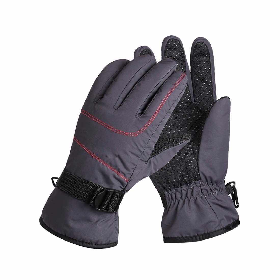 BBSLT Warm ski gloves winter outdoors men and women riding Motorcycle Electric windproof padded and fleece winter cotton gloves,K