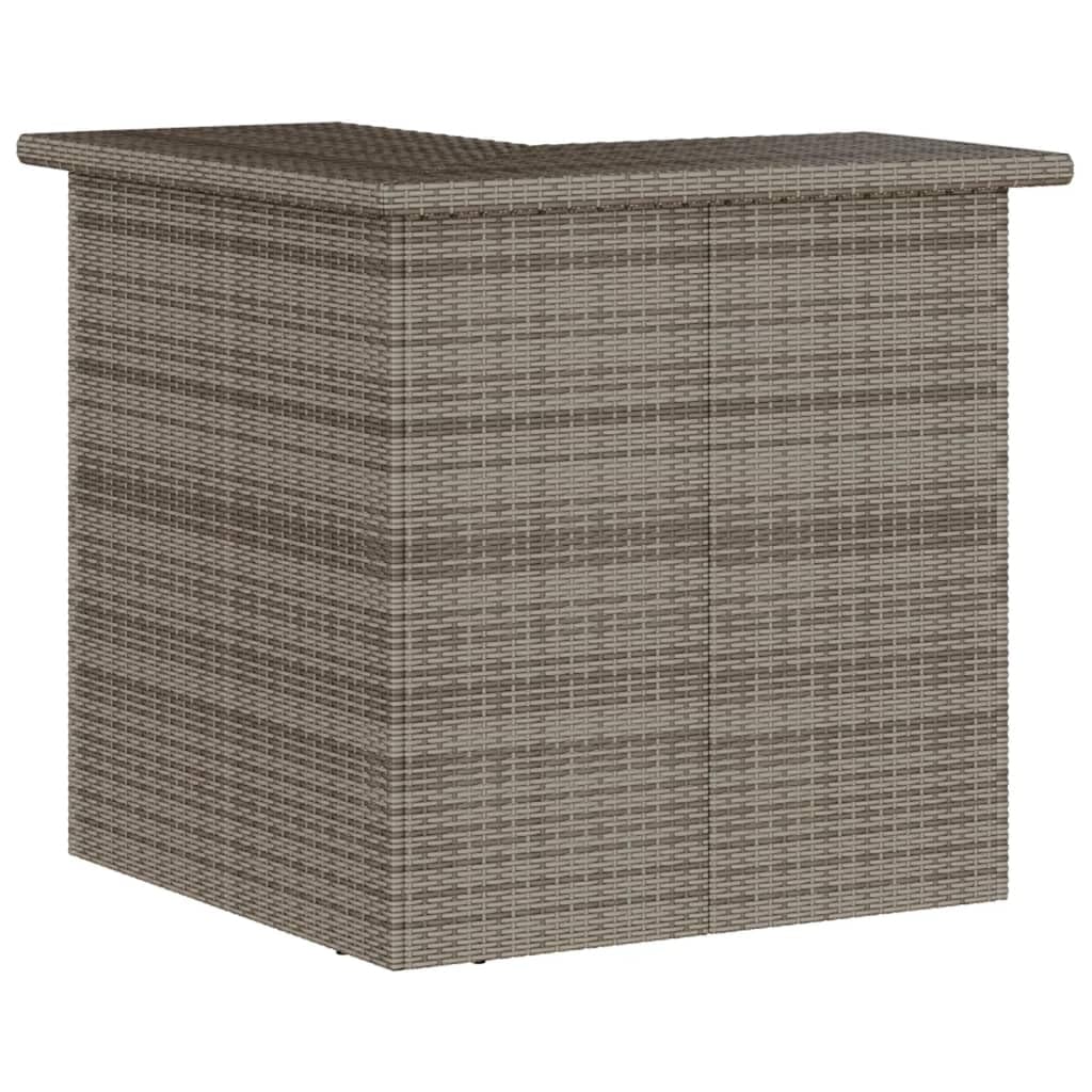 vidaXL Juego de Bar de jardín de 5 Piezas con Cojines ratán PE Gris, Mesa Alta y taburetes de Exterior, Juego de Bar, Juego de Muebles