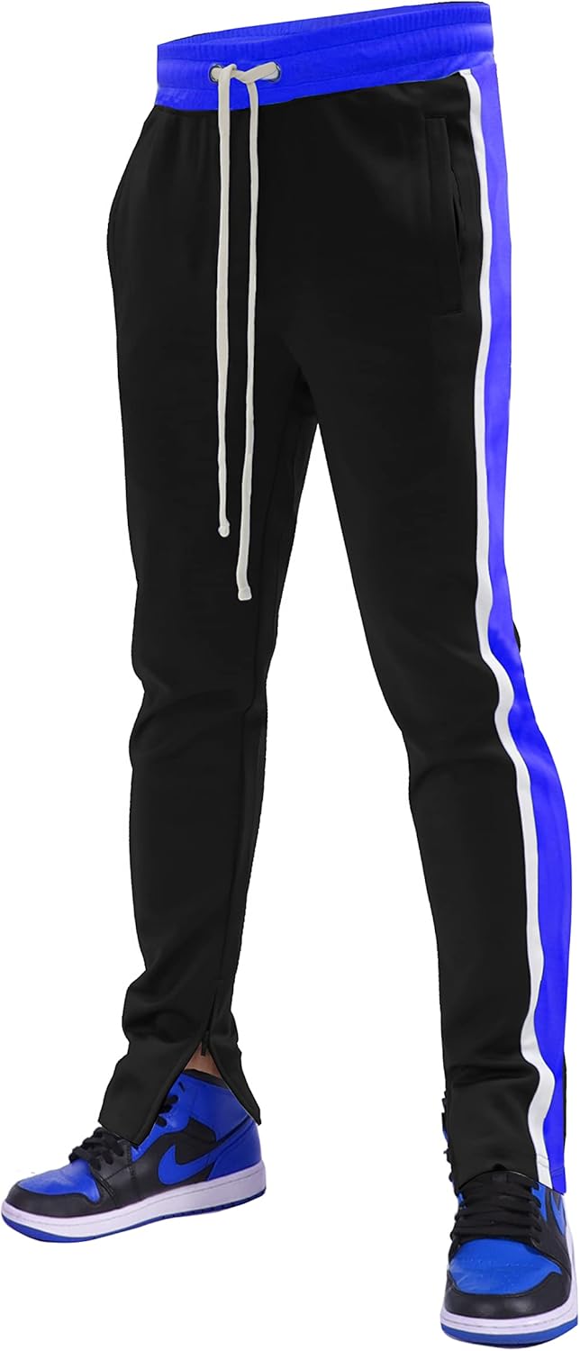 SCREENSHOT-Track Pants Basic Mens Premium Slim Fit Athletic Fitness Fashion Urban Lifestyle Streetwear Bottoms