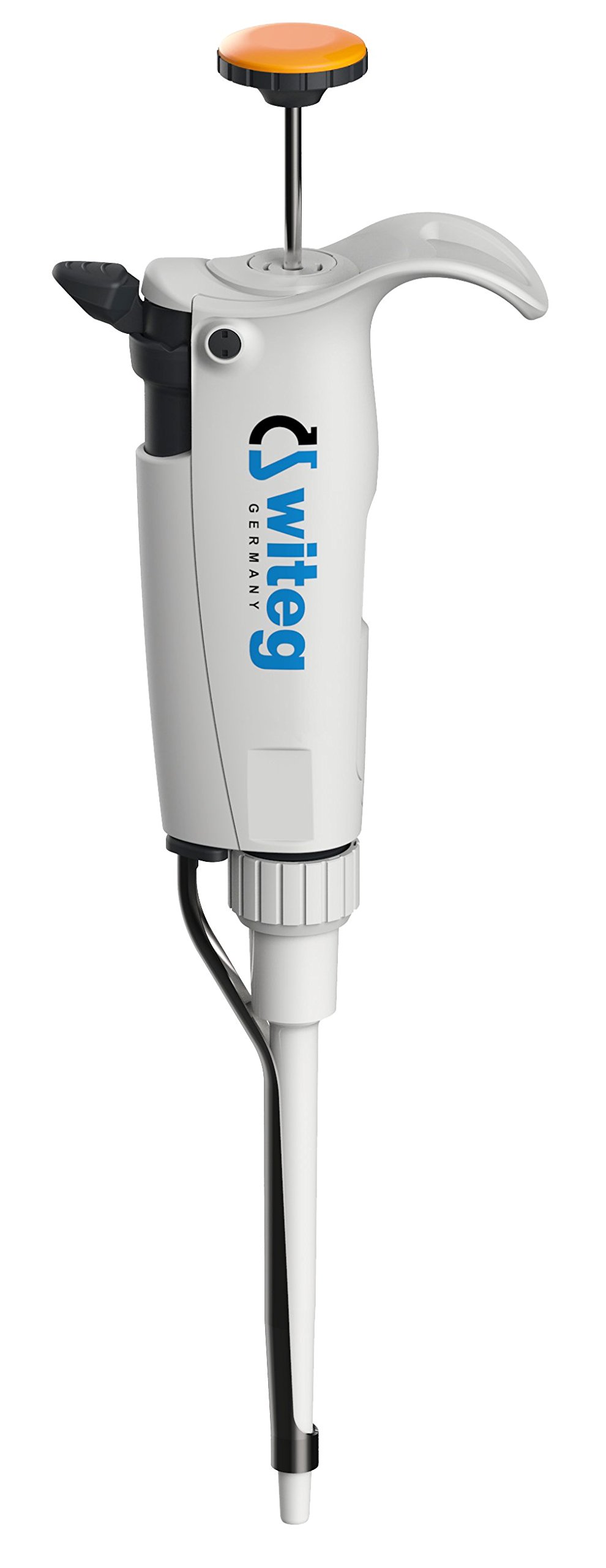 Mikroliterpipette WITOPET premium, 0,2-2,0 µl, höchste Genauigkeit und Präzision, ergonomisches Design, optimales Gewicht, geringer Kraftaufwand, DE-M, made in France