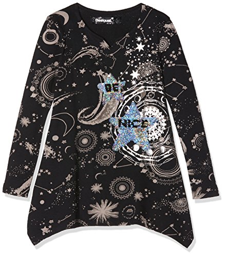Desigual TS_chivite Maglia a Maniche Lunghe, Nero