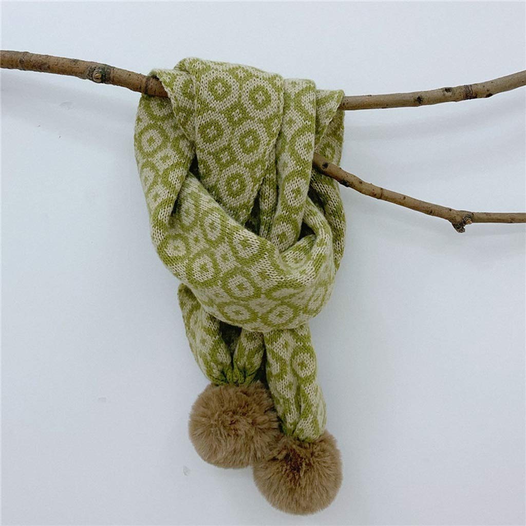 RWRAPS Bufanda para niños Nueva Bufanda de Hilo de Lana Salvaje Bebé Bufanda Gruesa y Cálida Bufanda para niños (Color : E) (A)