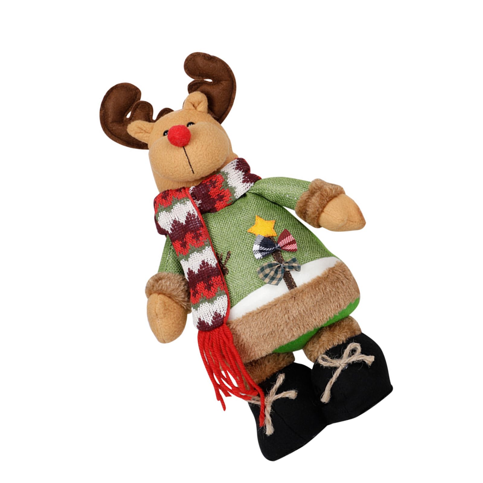Woedpez Sturdy Snowman Reindeer Ornament Portable Holiday Decoration Safe for Kids and Pet Holiday Display Piece