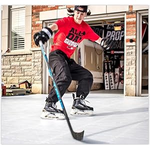Potent Hockey Ultimate Home Training Bundle - Synthetic Ice Tiles, Puck Stopper & Rebounder For Skating & Stickhandling