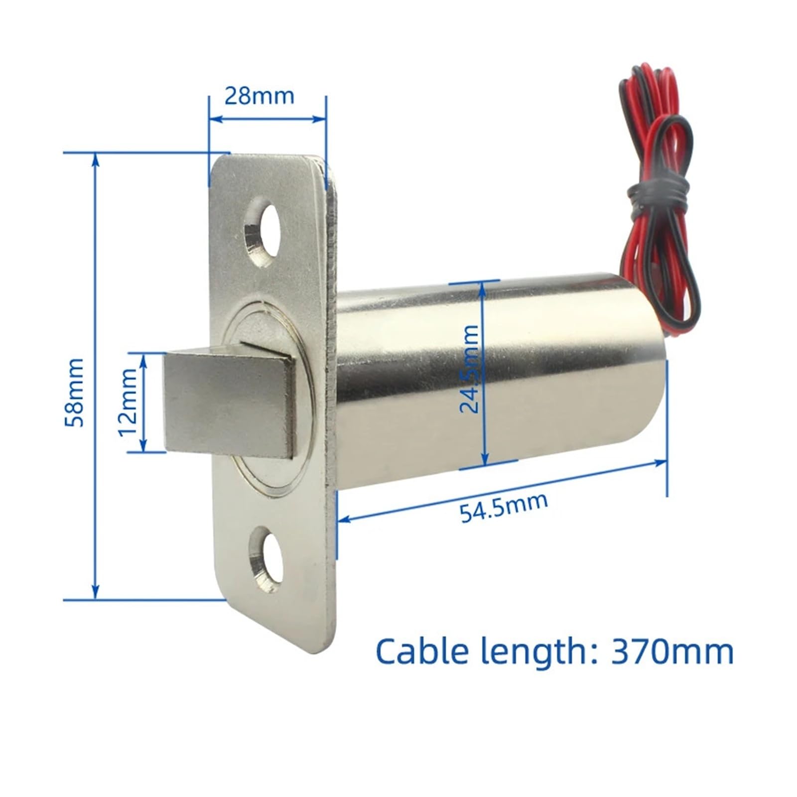 DC12v24v - Cerradura eléctrica empotrada con control de acceso oculto, cerradura eléctrica para puerta de madera, puerta de acero inoxidable, cerradura eléctrica