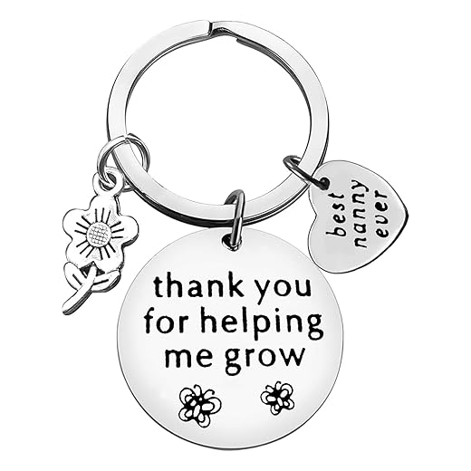 Nanny Appreciation Jewelry Keychain Grandma Gift Nanny Gift from Grandchildren Thank You Gift for Nanny Grandma Grandmother Babysitter Gift Appreciation Gift Nanny Keychain Christmas Birthday Gift