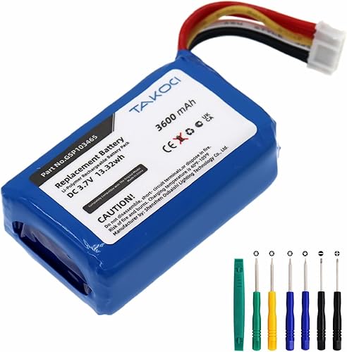 GSP103465 - Batería de repuesto para altavoz Bluetooth inalámbrico JBL Link 10 de 3600 mAh