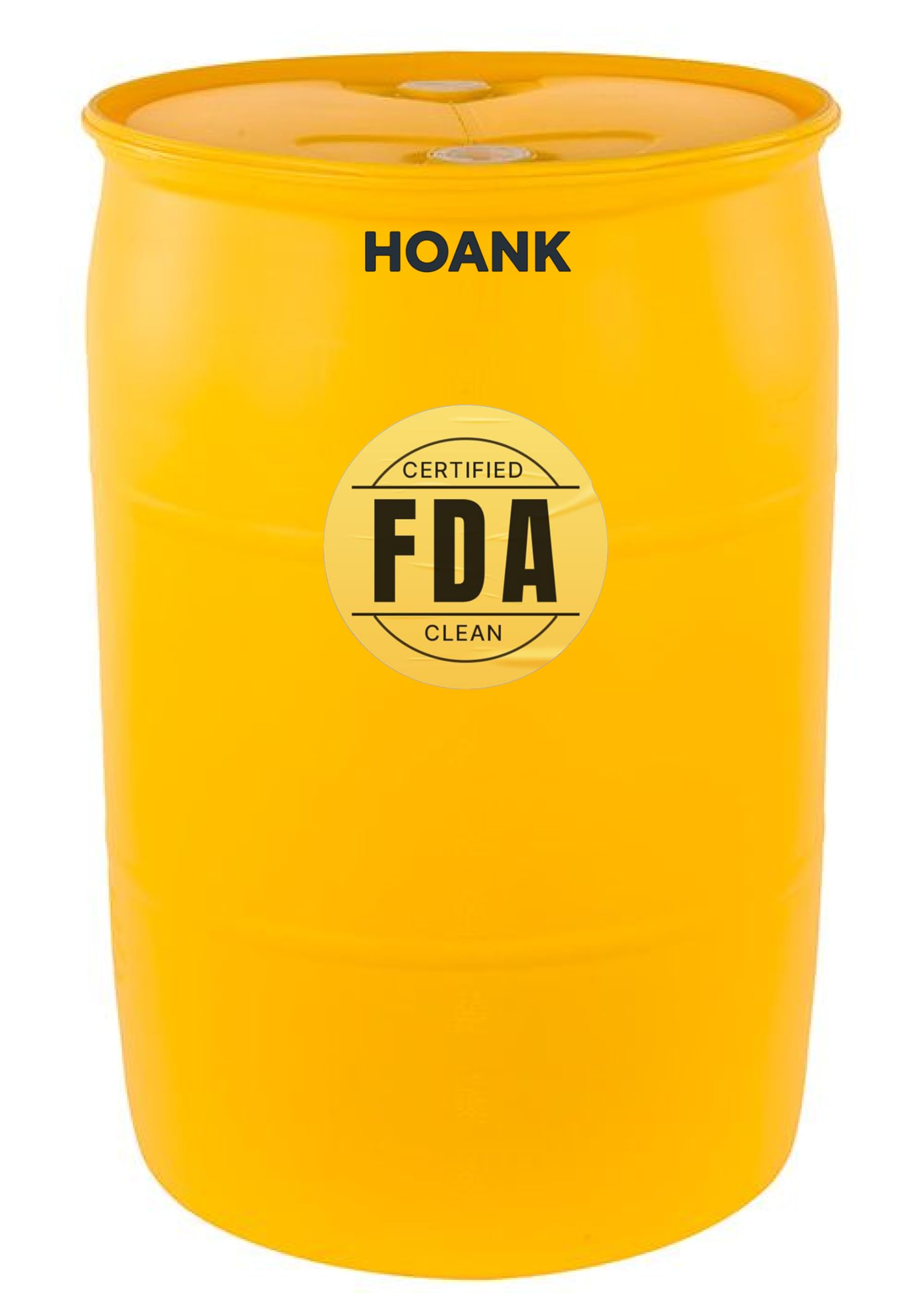 55 Gallon Water Storage Barrel, BPA Free, Emergency Water Supply - Eco Friendly - Made in USA (Yellow, 55 GALLONS Drum)