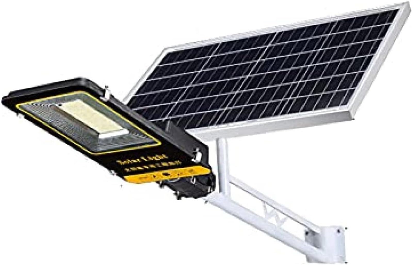 Lampadaire Solaire d'extérieur, Lampe avec Support de Montage Anti-Casse et télécommande, projecteur LED de sécurité à allumage Automatique crépusculaire pour Cour et jar,600w