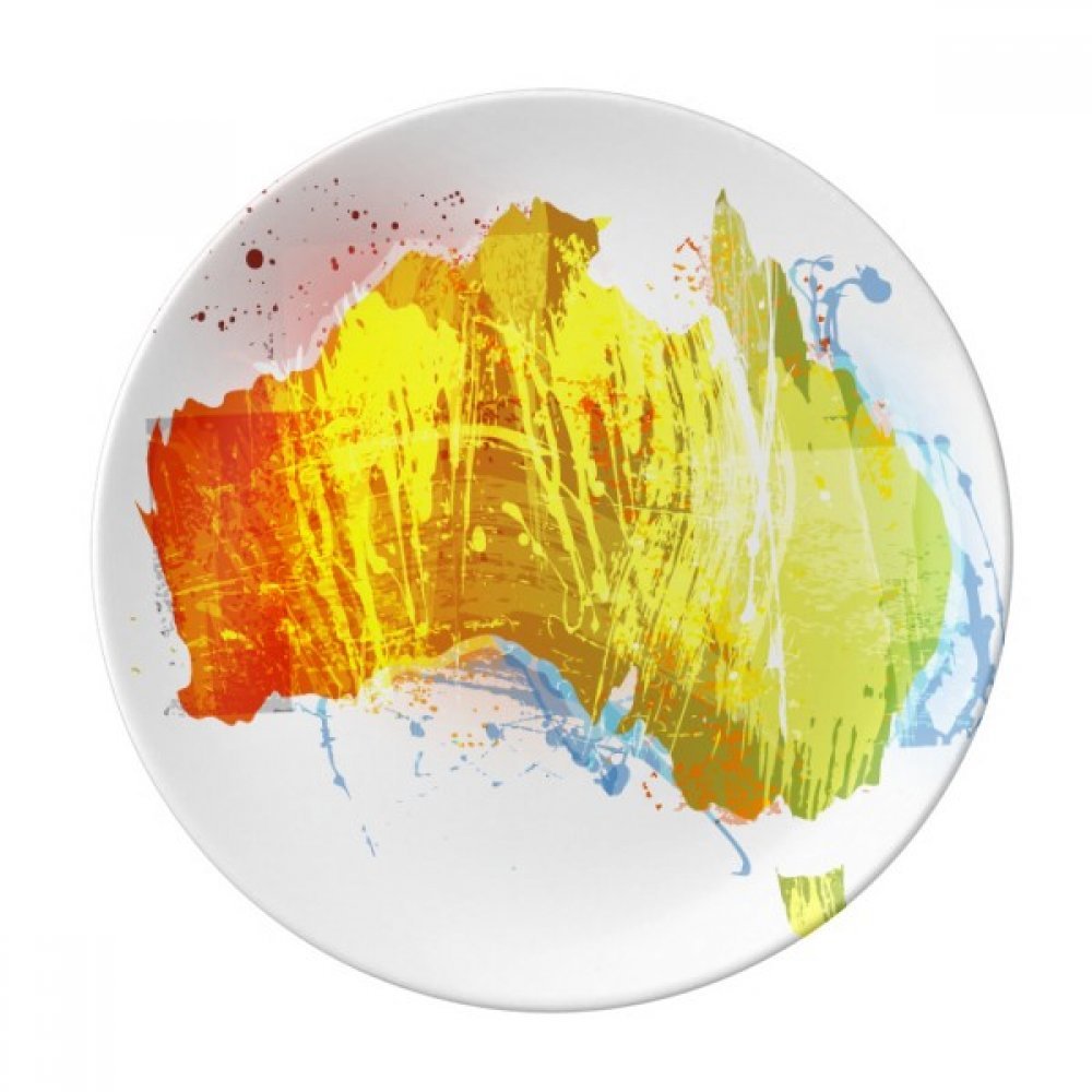 Assiette en porcelaine Australie 20,3 cm motif décoratif pour dîner et maison