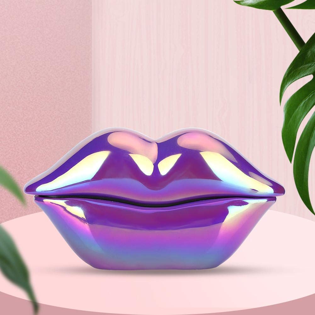 Festnetztelefon zu Hause, Creative Purple Lips Shape Desktop-Festnetz, Elektroplatten-Kabel-Telefone im europäischen Stil, neuartiges tragbares Telefon mit Nummernspeicher für das Home Office
