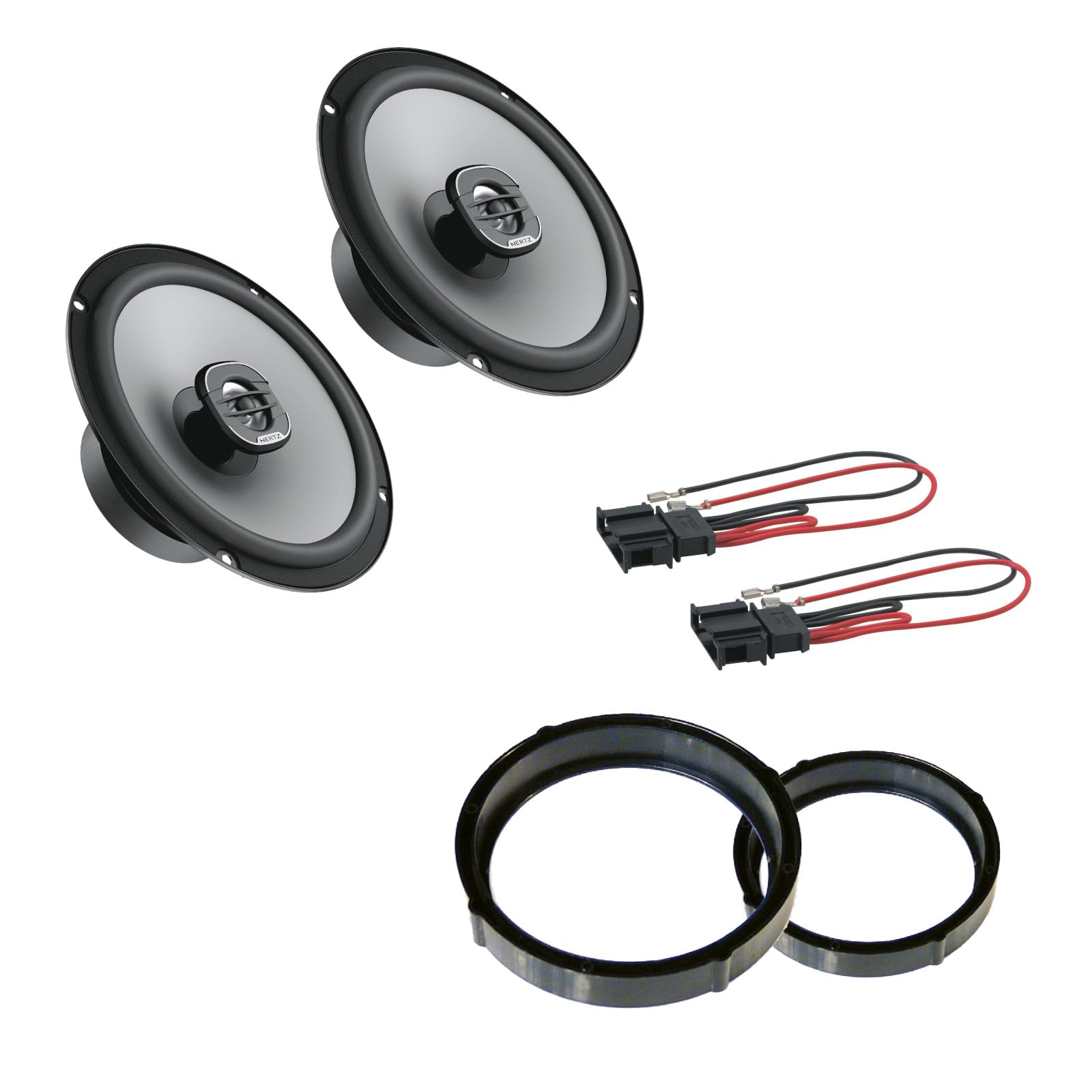 Superauto-hifi Hertz LINEA UNO Altoparlanti coassiali da 165 mm X165 (220 W) + supporti casse Compatibile con Volkswagen Polo 6N 9N 6R 6C 165 cm Predisposizione anteriore o Posteriore