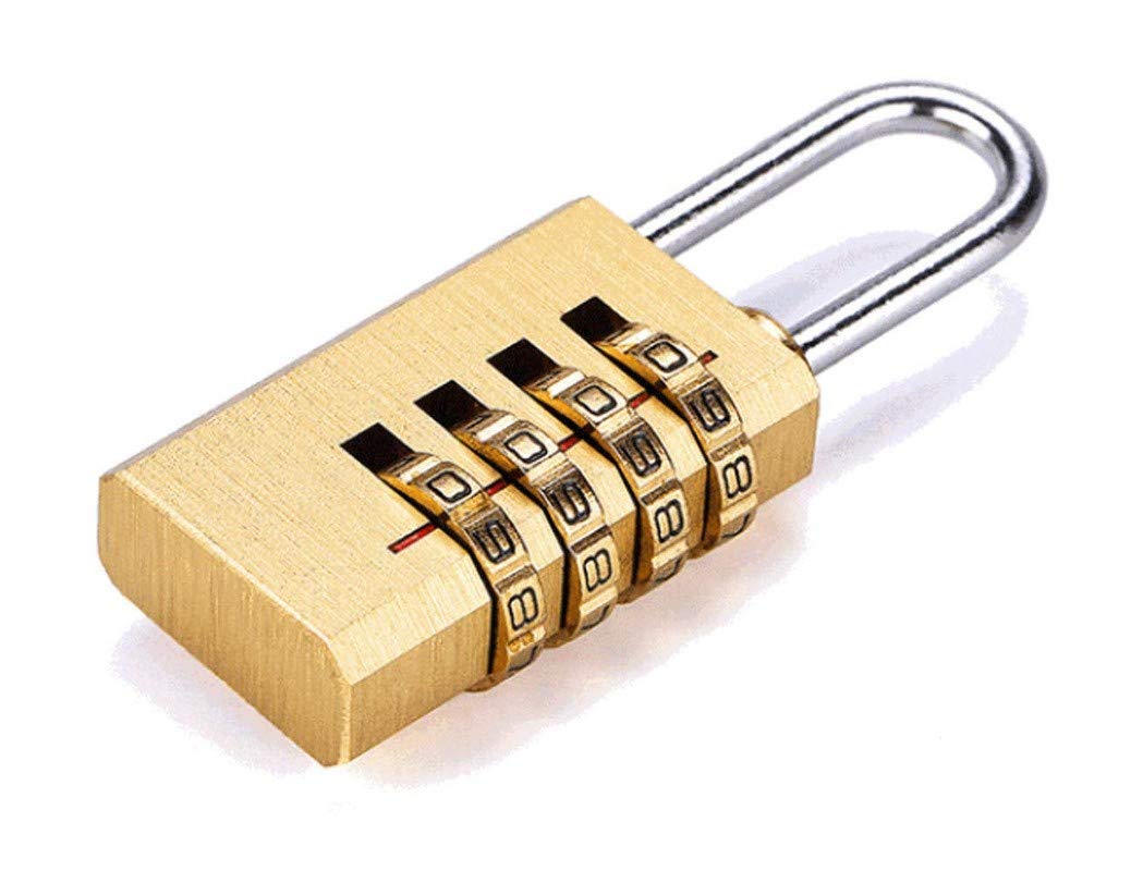 Volo 4 Digit Brass Re-Settable Combination Padlock/Password Lock/resettable Combination Lock for Travel Bags, Travel Lock, Luggage Lock-image-16