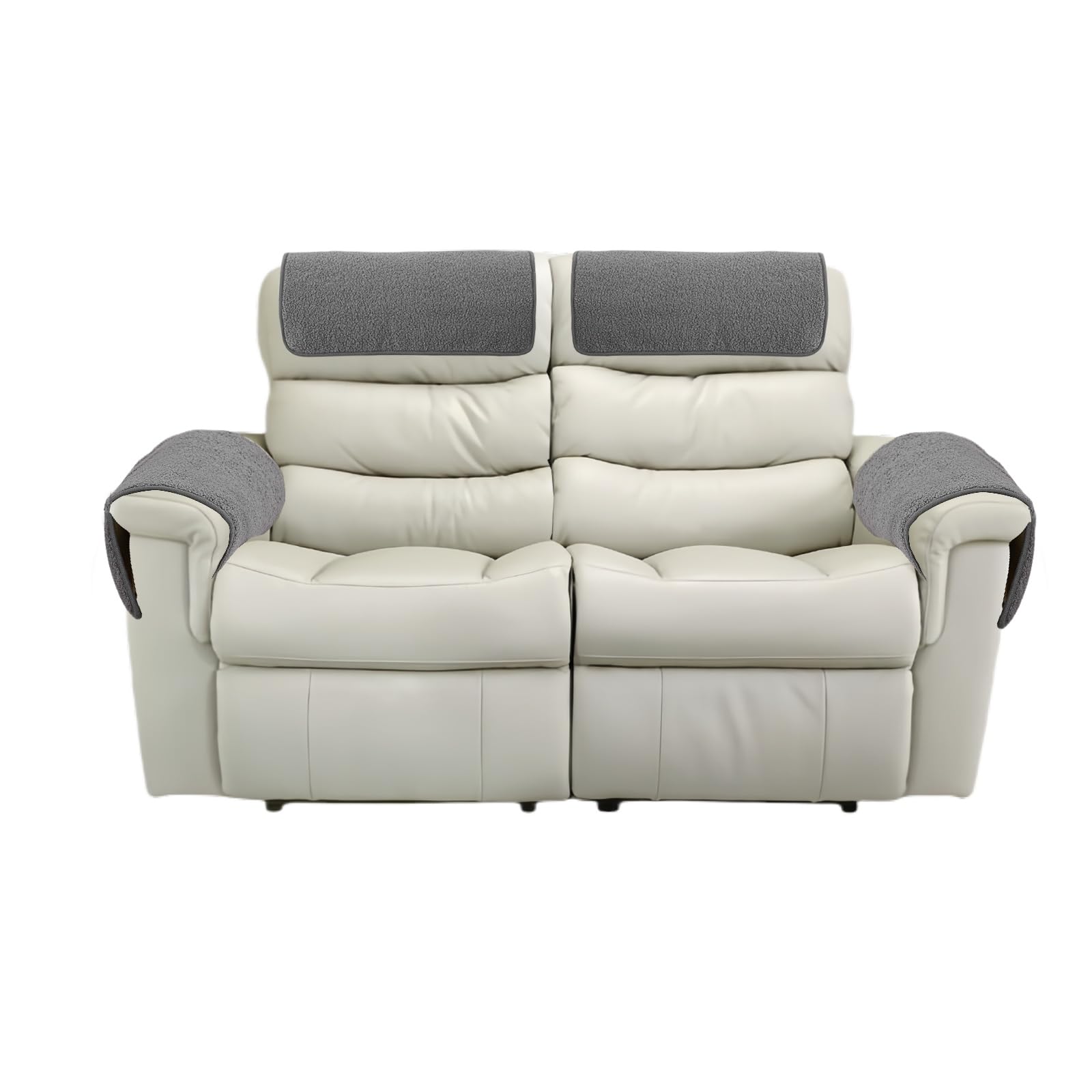 GYHH Sofa Armchair Covers for Arms, Nonslip Sofa Headrest Cover Sherpa Arm Covers with Pockets for Recliner Chair Armchair Slipcovers Furniture Protector