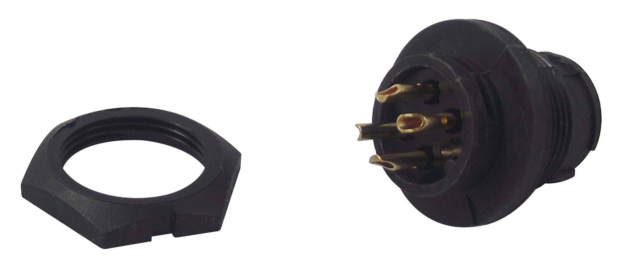 PLUG, PANEL, 4WAY, Circular Industrial Connectors & MIL Spec (EN3P4M-F) Pack of 1