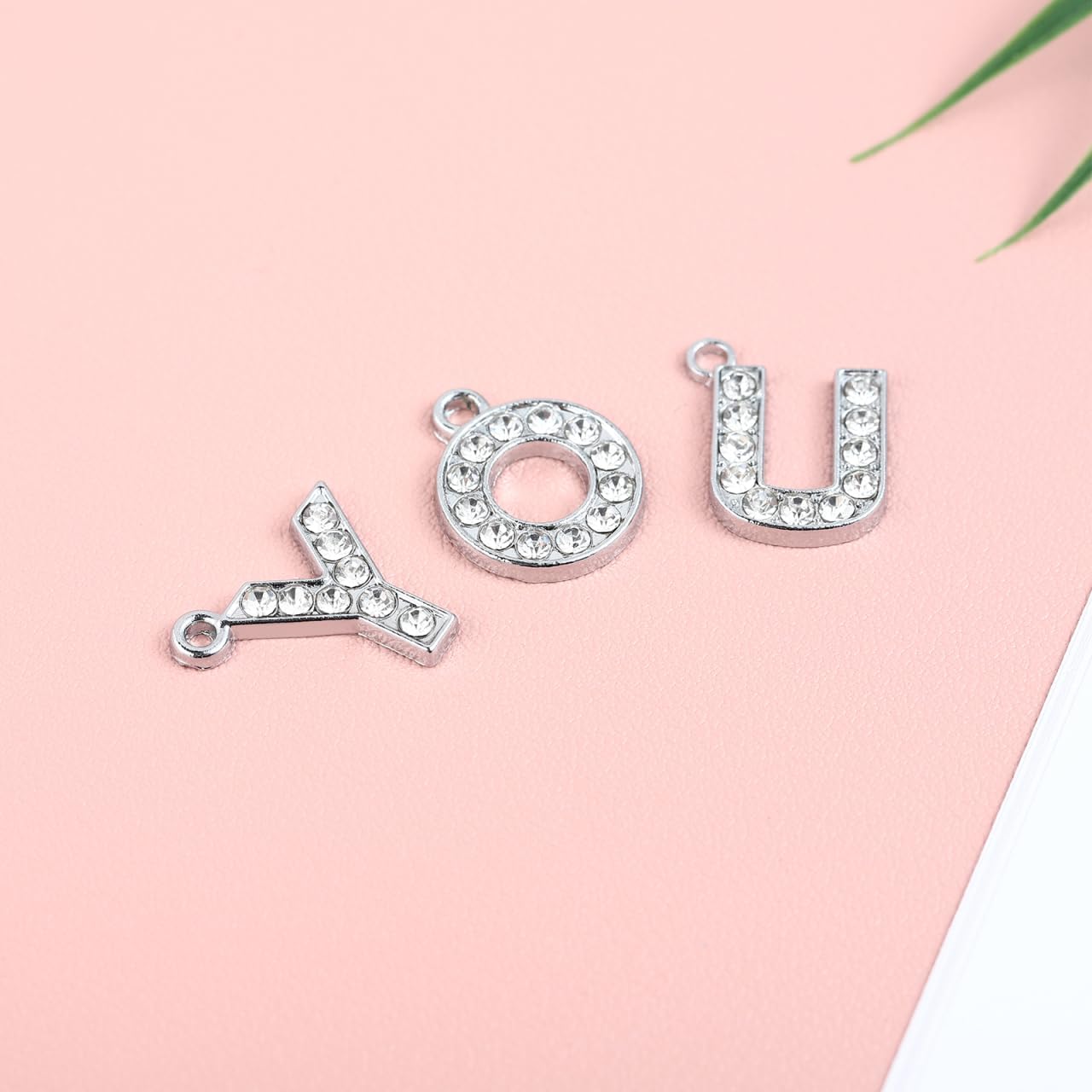26-Piece Rhinestone Letter Charms for Crafts - Capital Metal A-Z Charms for Necklace, Bracelet & DIY Crafting - Image 7