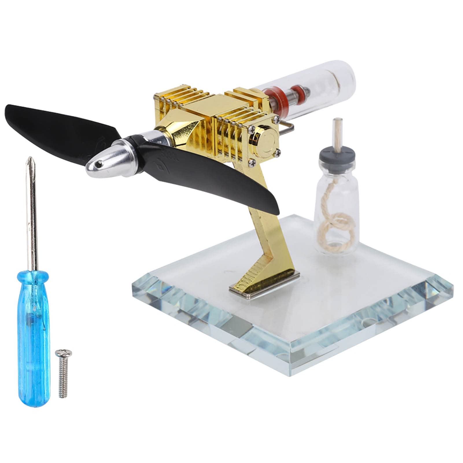 Generic Kit di Esperimenti con Motore Stirling, Innovativo Motore Ad Aria Calda, Strumento di Apprendimento della Fisica Coinvolgente per Studenti, Ottimo per attività Familiari, 1 unità