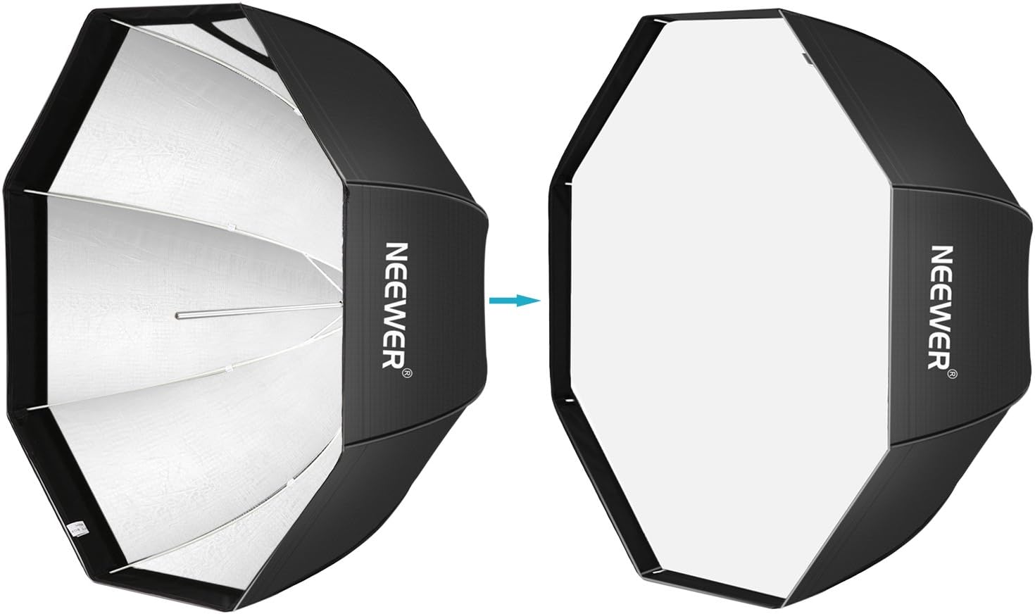 Neewer - 10074160@@##1 47"/120cm Octagonal Speedlite, Studio Flash, Speedlight Umbrella Softbox with Carrying Bag for Portrait or Product Photography