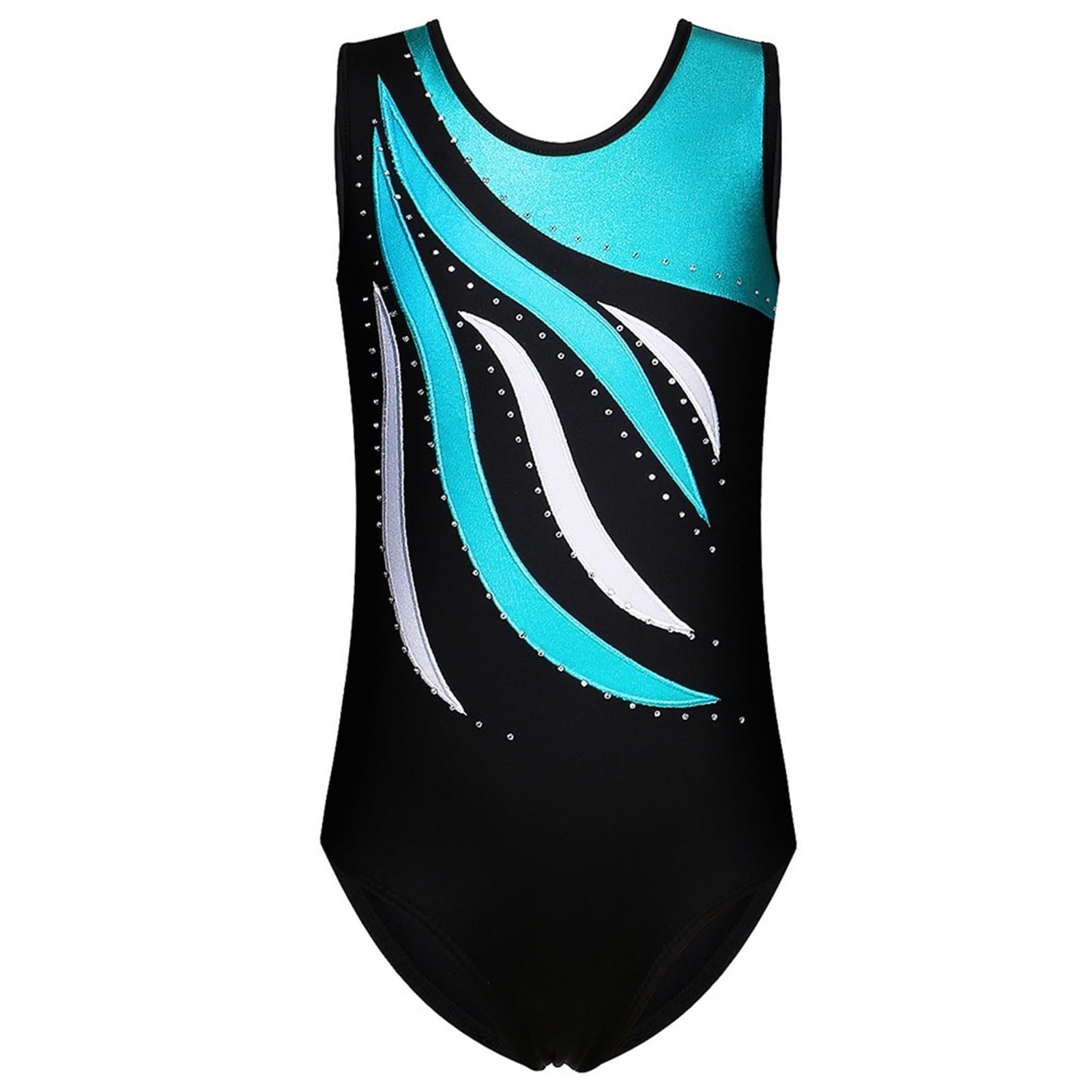 Maillots de Gimnasia Niños pequeños adolescentes Ballet patín gimnasia leotardo niñas niño traje de baile mono gimnástico acrobacias atléticas for niños para Niña ( Color : B179 LightBlue , Size : 12A