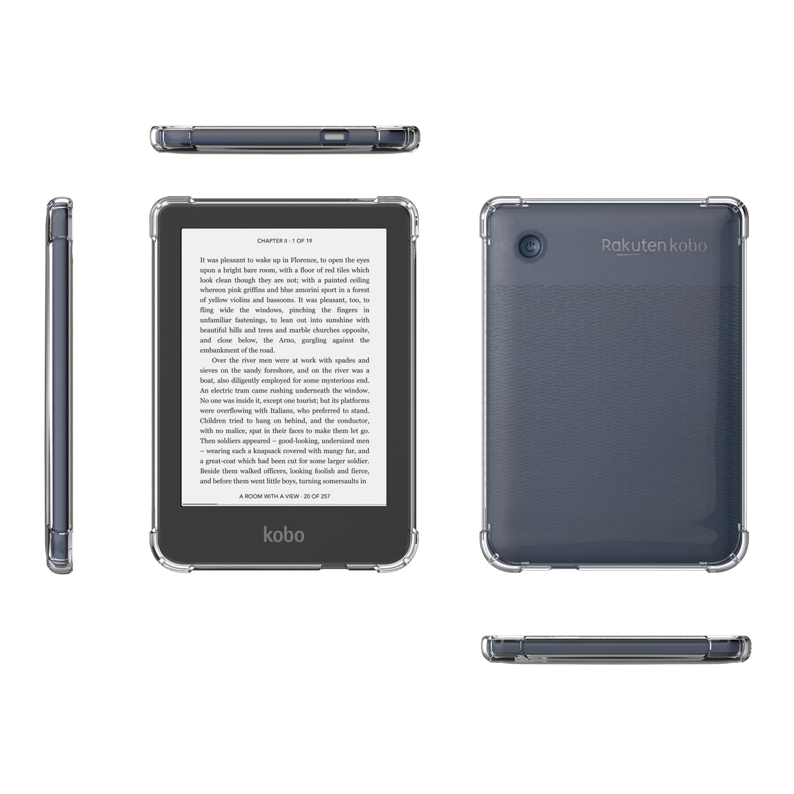 Custodia per Kobo Clara Colour/Clara BW/Clara 2E Custodia trasparente per il nuovo Kobo Clara Colour/Clara BW/Clara 2E 6" Retro in Silicone Leggero Antigraffio