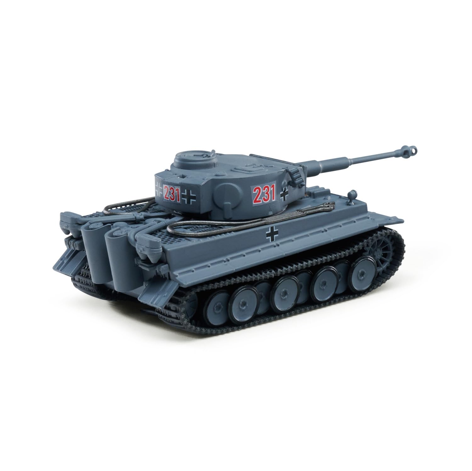 Schuco 1:87 WWII Sd.Kfz.181 Tiger I Panzergrau - Hochwertiges Diecast Modell im Maßstab 1:87, Modellauto, 1:87, Militär, Sammlermodell, Diorama