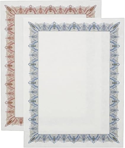 Miniatura 3 de 39087 Certificados de premio con sellos dorados, 8-1/2 x 11, borde azul único, paquete de 25