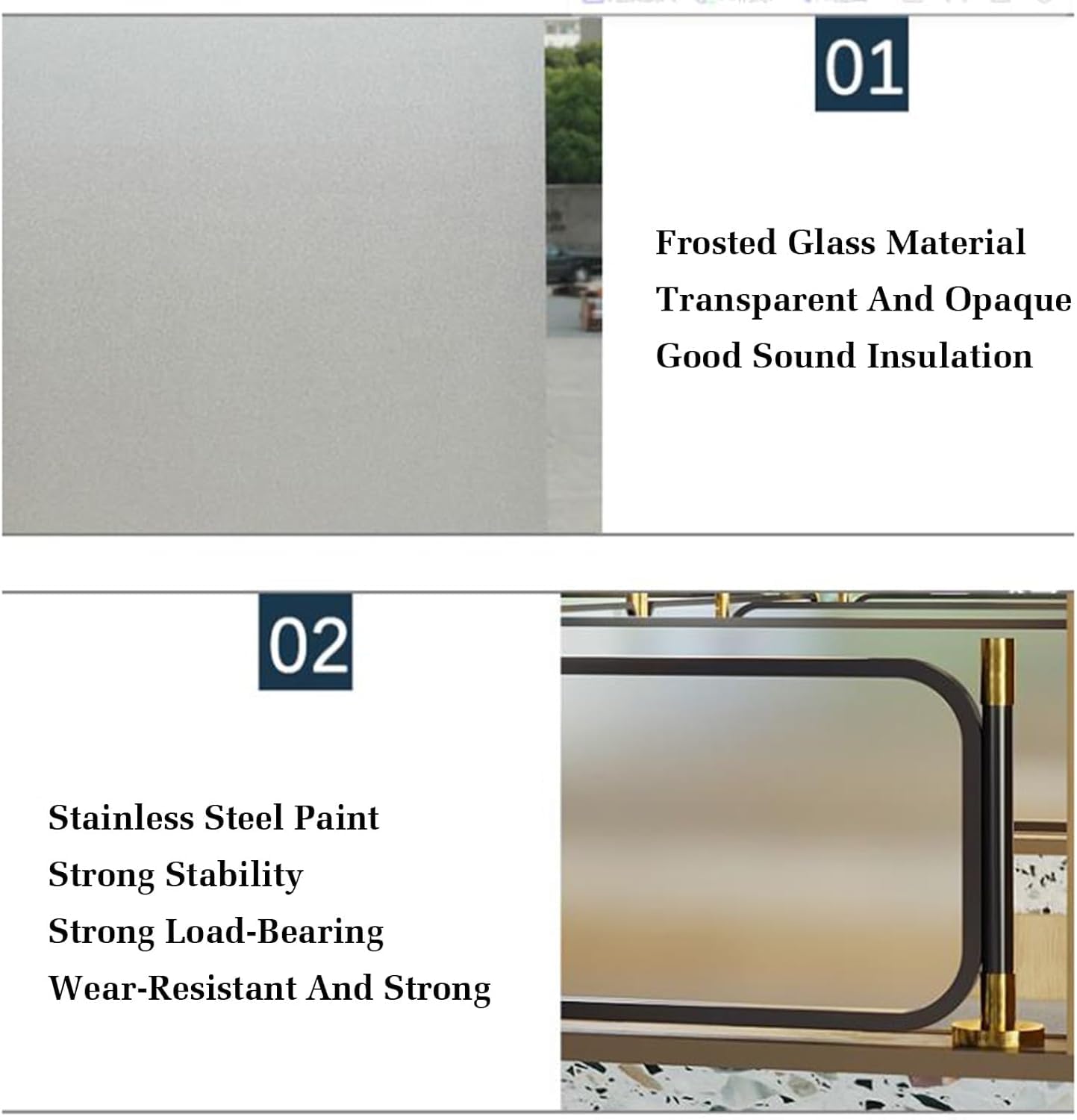 Genérico Mampara de Comedor Blanca Elegante de 80 x 30 cm con Superficie de Cristal para restaurantes y Bares. Solución de decoración Elegante de Calidad Comercial para comedores.