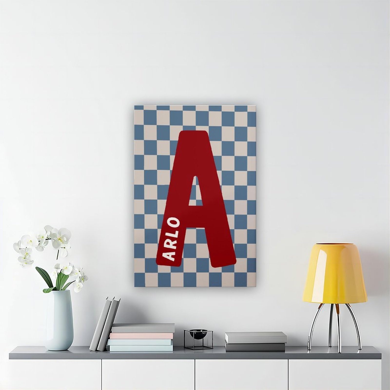 Poster sur toile avec thèmes éducatifs de l'alphabet de A à Z (11) - Décoration murale pour salon, chambre à coucher - 40 x 60 cm