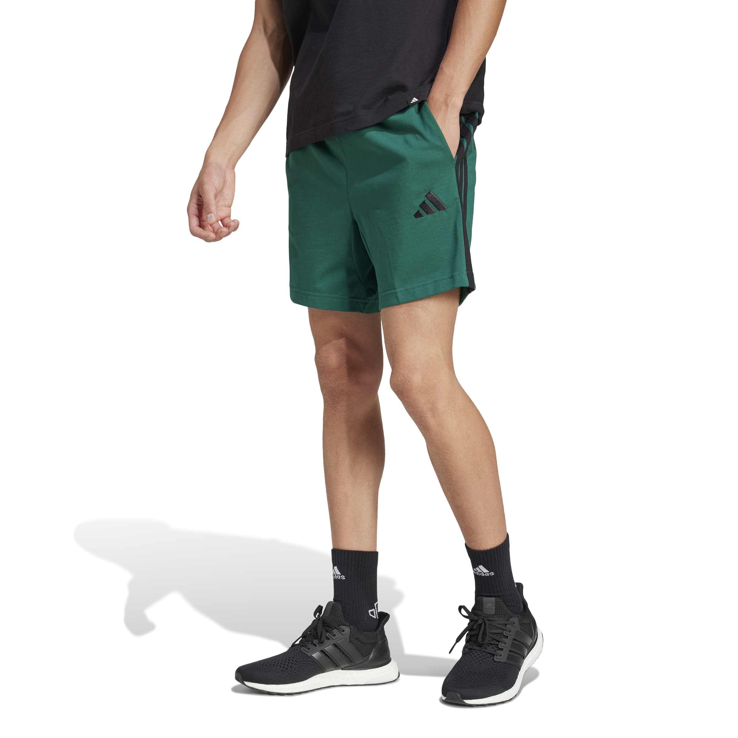 adidas Men's Short Jersey 3 Bandes Essentials 17,8 cm