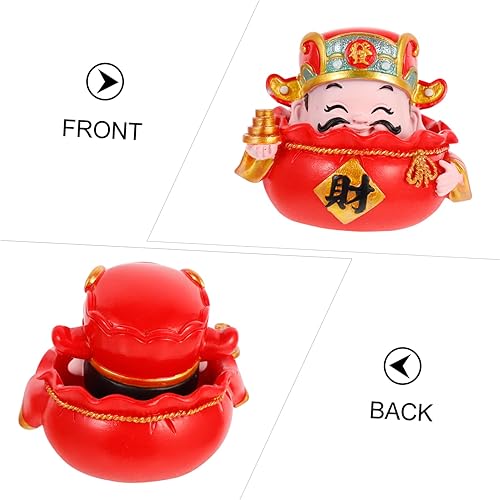 Miniatura 8 de Abaodam God of Wealth Ornament Feng Shui God of Figurine Gifts for Car Buddha Decor God of Statue Buda Shiva Statue Desk Topper Miniature Resin Tray