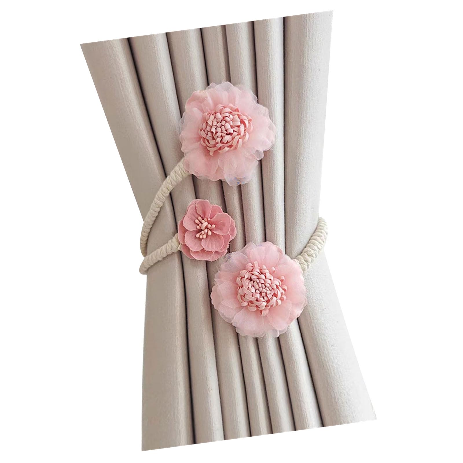 GTYLF Flower Curtain Clip Decorative Window Drapery Holdback Metal Rope Flexible Curtain Tieback Buckle Home Decors Decorative Clip