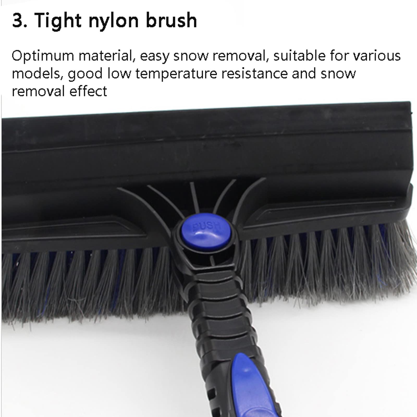 Brosse à Neige grattoir à Glace Pelle à Neige 51 Pouces Brosse à Neige de Voiture Extensible avec grattoir en Caoutchouc et grattoir à Glace, Pas de Rayures, Outil de Balai de déneigement