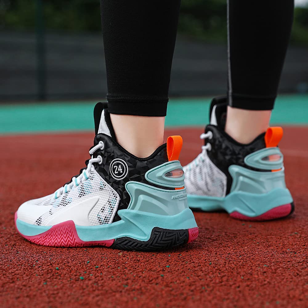 Kinder-Basketballschuhe High-Top-Dämpfung Leichte rutschfeste atmungsaktive aktive Outdoor-Sportschuhe Unisex