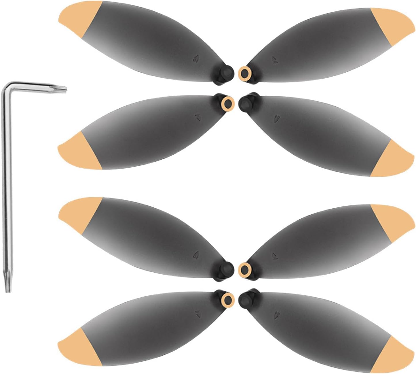 ZEZEFUFU Gold 4 Pairs Quick Release Propellers Drone Blades Spare Parts for Parrot Anafi Drone CCW/CW Propeller Blades Props