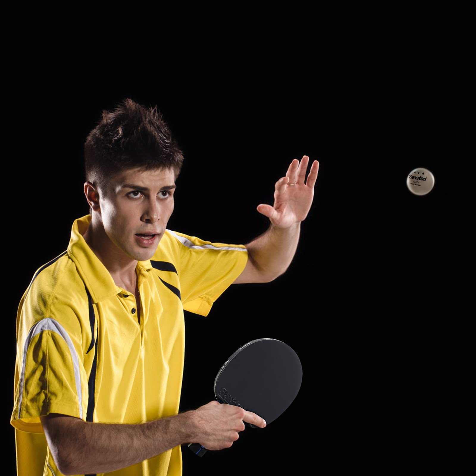 Senston Raquette ping Pong Professionnel, balles de ping-Pong, 2 Raquettes de Tennis de Table et 3 balles