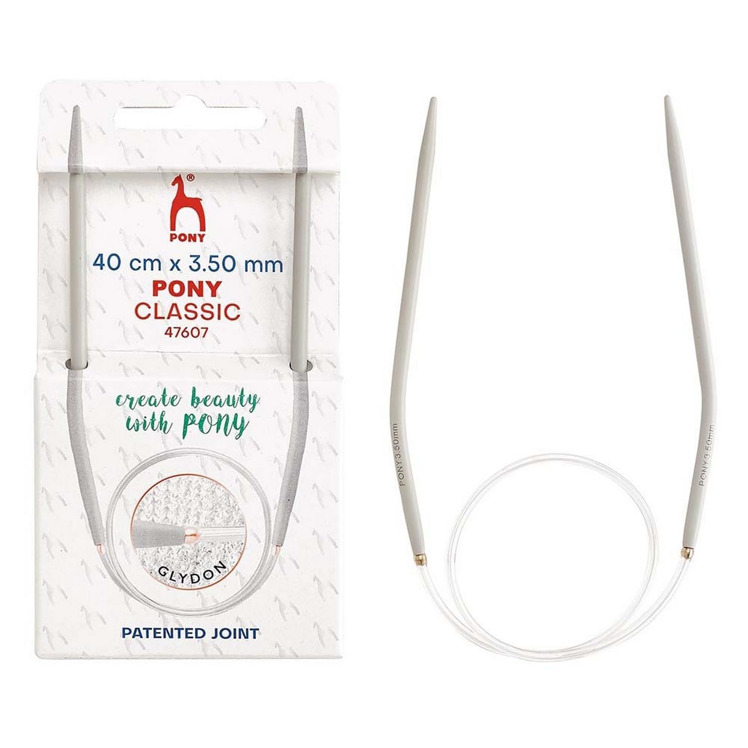 Pony Classic Aluminium Circular Knitting Needles 40cm 3.5mm - 1pc