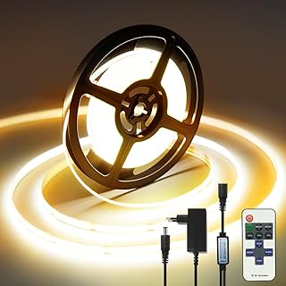 COB LED Streifen Lichter 15m , 2 x 7.5m Super Helle 24V LED Band Lichter, Flexible COB Lichter mit RF Fernbedienung für Schlafzimmer Küche TV Hintergrundbeleuchtung Innen Außen DIY Dekoration