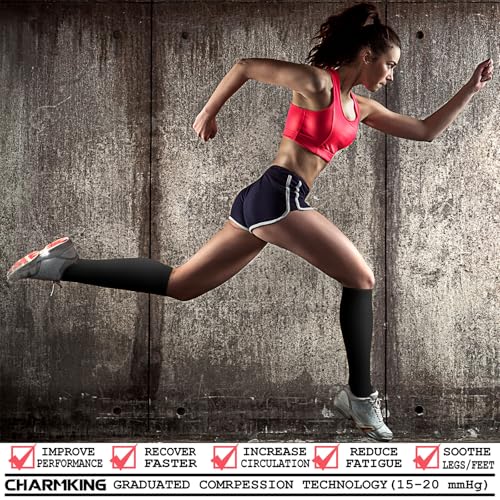 Image of Compression Socks (7 Pairs), 15-20 mmhg is BEST Graduated Athletic & Medical for Men & Women, Running, Flight, Travel, Nurses, Pregnant - Boost Performance, Blood Circulation