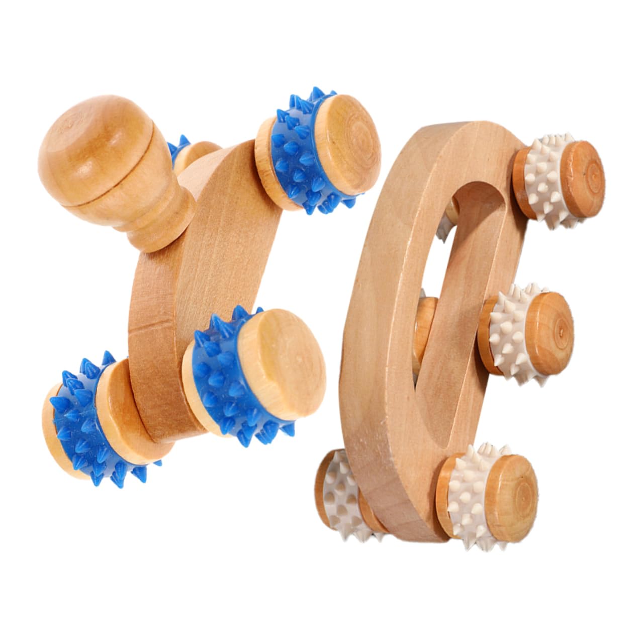 Beaupretty 2piezas Masajeador De Madera Rodillos Manuales Para Pies Espalda y Cuello Herramienta De Masaje Terapéutico Para Relajación Muscular