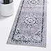 Rugs.com Lucerne Collection Runner Rug â€“ 6 Ft Runner Gray Low-Pile Rug Perfect for Hallways, Entryways