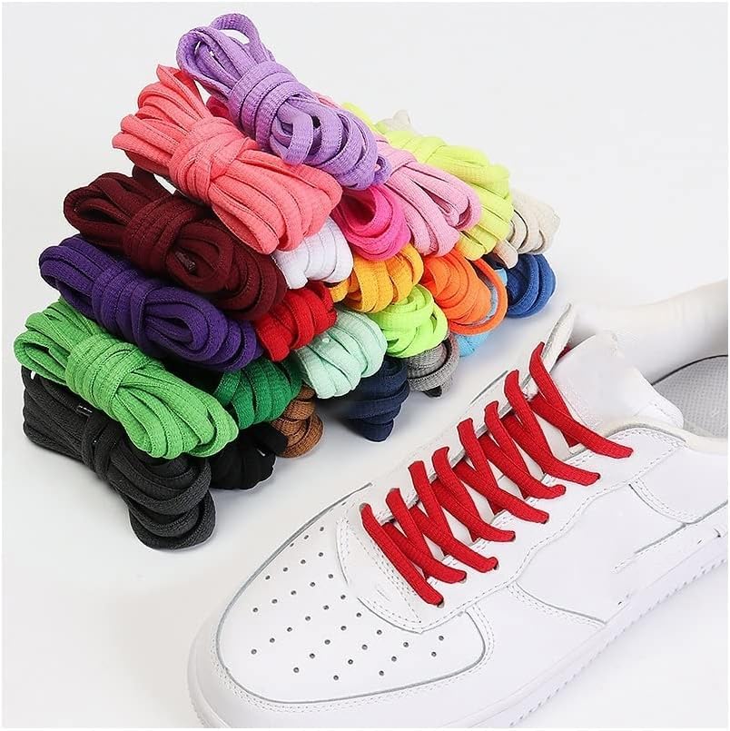 Schnürsenkel Sport-Schnürsenkel for Damen und Herren, farbig, flach, halbkreisförmig, geeignet for alle Schuhe, runde Schnürsenkel, rutschfest, for Outdoor-Aktivitäten