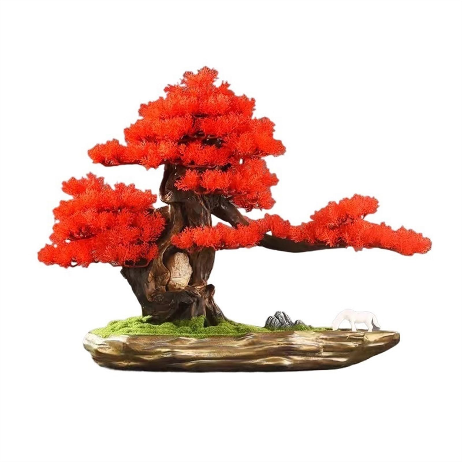 IUokLU Artificial Bonsai Tree Simulation Plant Landscaping Greenery Potted Plants Living Room Entryway Office Decorations Artificial Bonsai Ornaments Artificial Tree