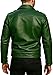 Prime-Fashion Mens Classic Motorcycle Rider Green Biker Leather Jacket, XX-Large