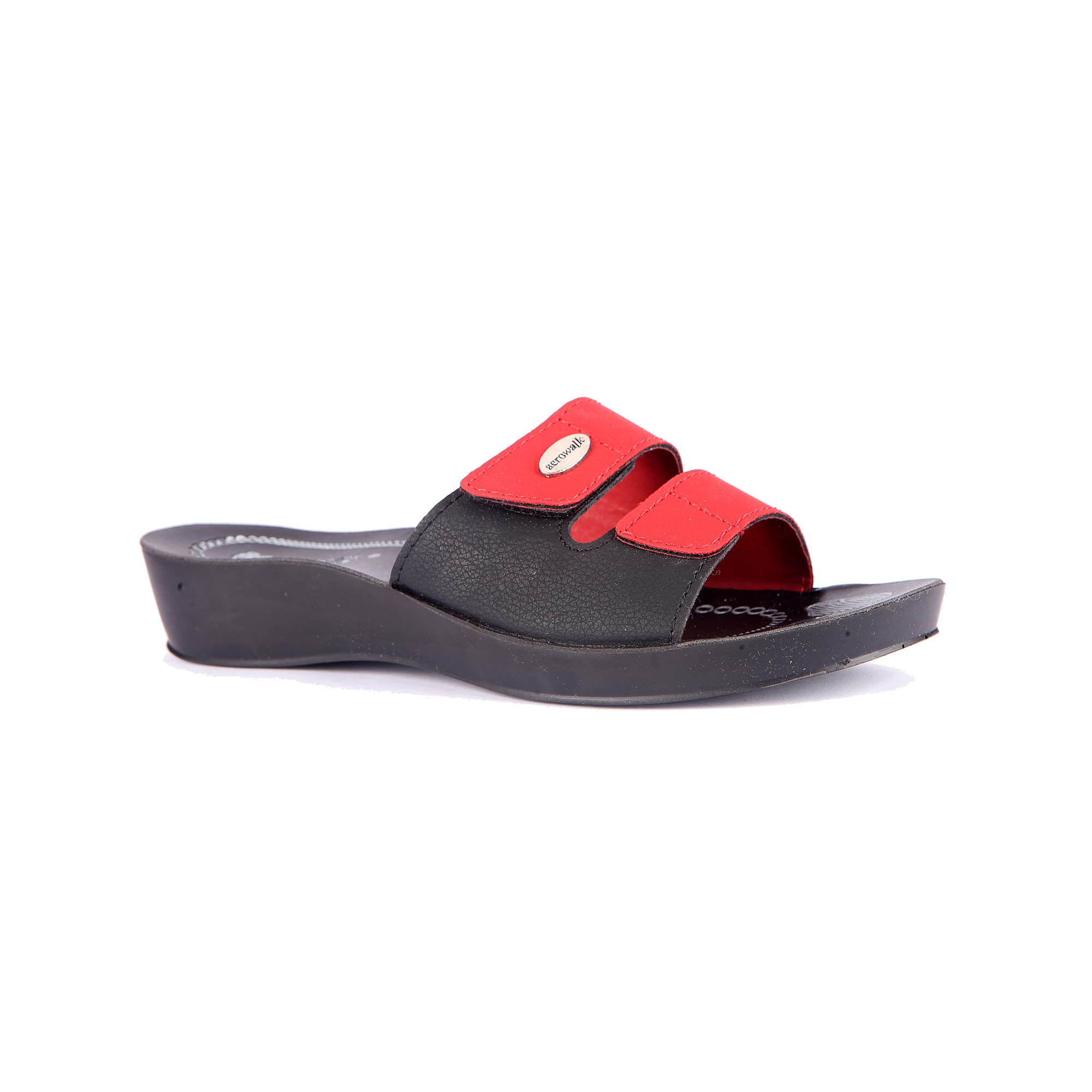 AEROWALK Stylish Fashion Sandal/Slipper for Women | Comfortable| Lightweight | Anti Skid | Casual Office Footwear (0423_RED_BLACK_37) (B0B541K4ZQ) Amazon Price History, Amazon Price Tracker